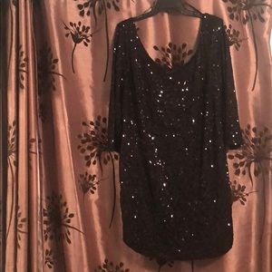 Black sequin dress